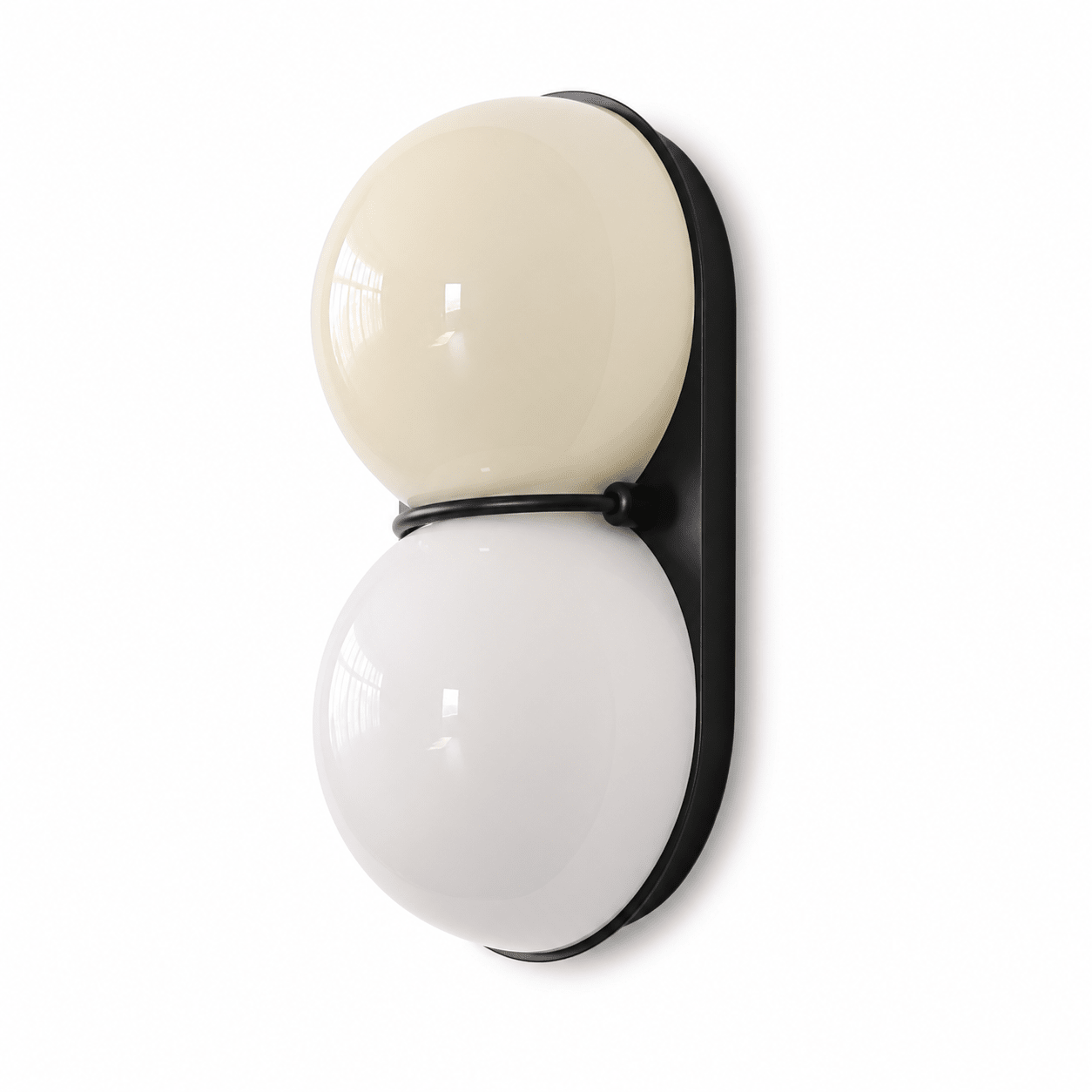 Two Globe Glass Wall Sconce-Neutral Decor