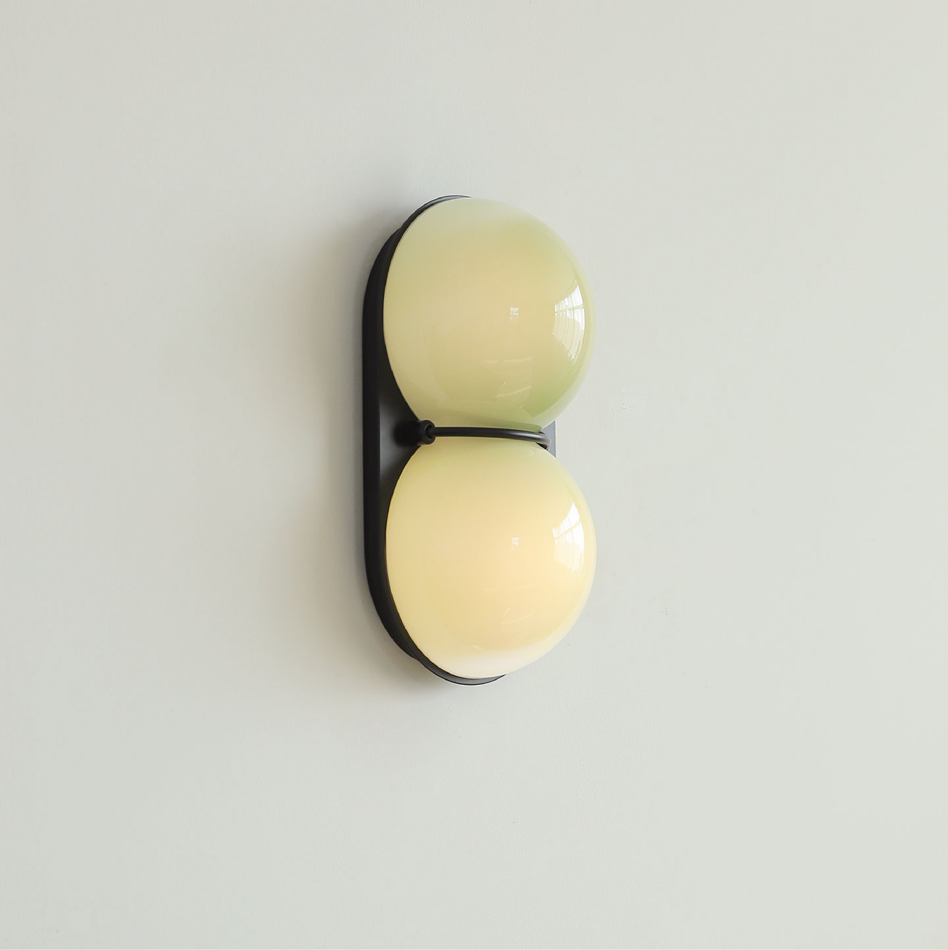 Two Globe Glass Wall Sconce-Neutral Decor