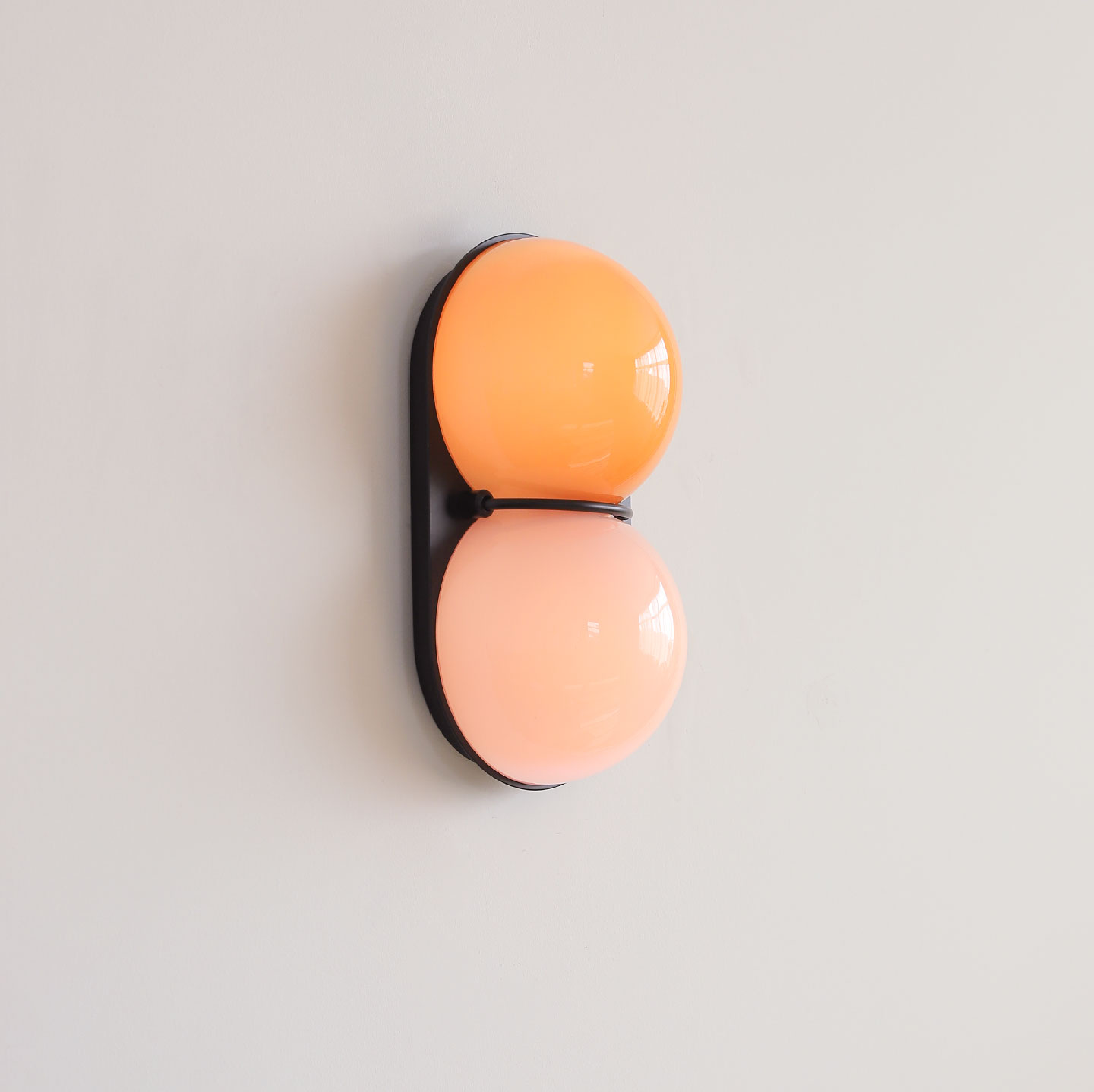 Two Globe Glass Wall Sconce-Neutral Decor