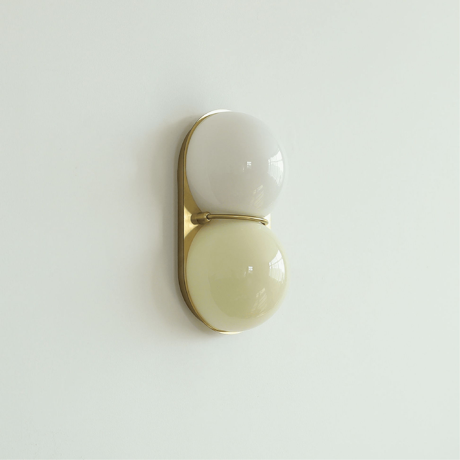 Two Globe Glass Wall Sconce-Neutral Decor