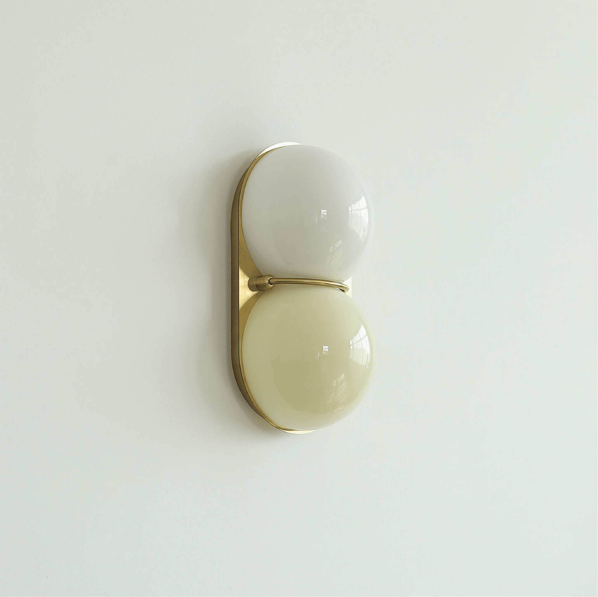 Two Globe Glass Wall Sconce-Neutral Decor