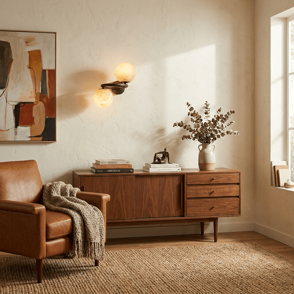 Two Globe Alabaster Wall Sconce-Neutral Decor