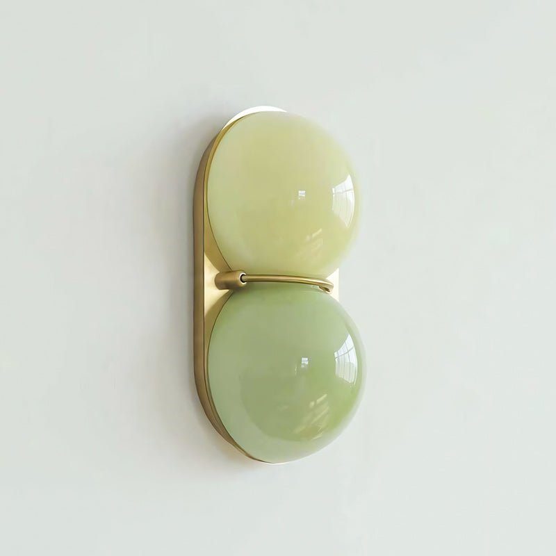 Two Globe Glass Wall Sconce-Neutral Decor