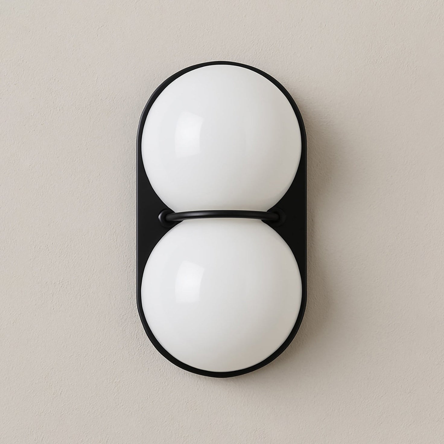 Two Globe Glass Wall Sconce-Neutral Decor