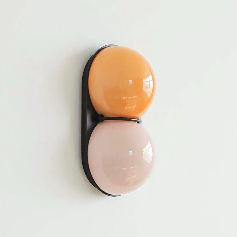 Two Globe Glass Wall Sconce-Neutral Decor