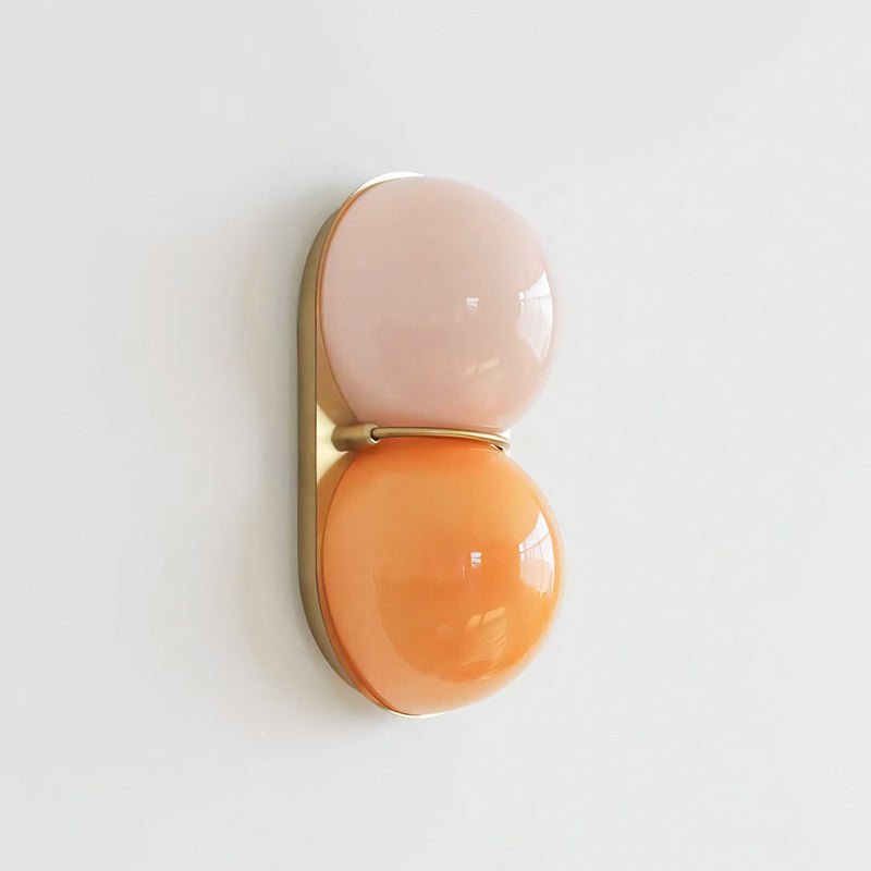 Two Globe Glass Wall Sconce-Neutral Decor