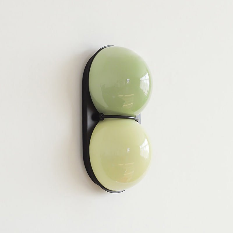Two Globe Glass Wall Sconce-Neutral Decor