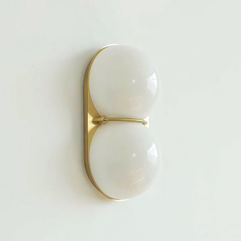 Two Globe Glass Wall Sconce-Neutral Decor