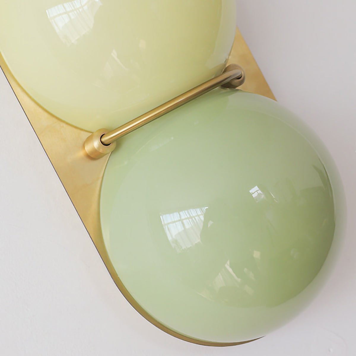Two Globe Glass Plug-in Wall Sconce-Neutral Decor