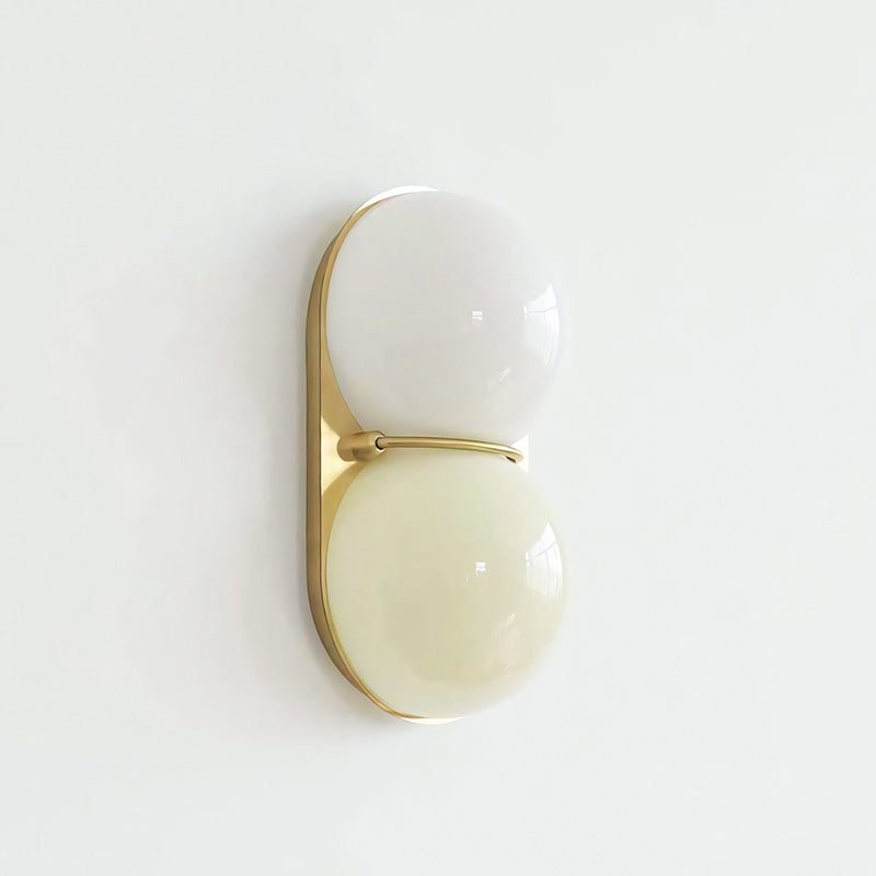 Two Globe Glass Wall Sconce-Neutral Decor