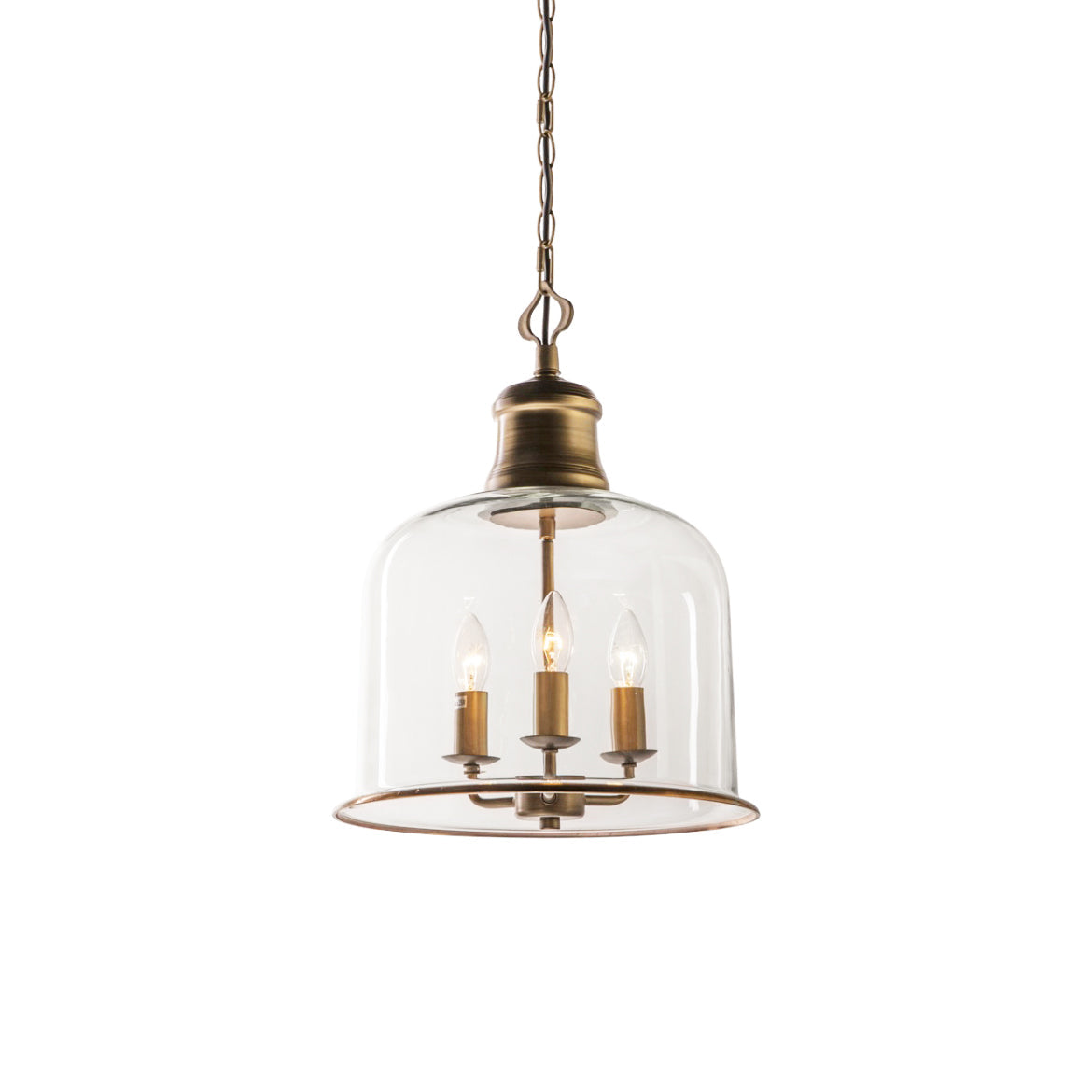 Sysolion Vintage Elegance Glass Pendant Lamp-Neutral Decor