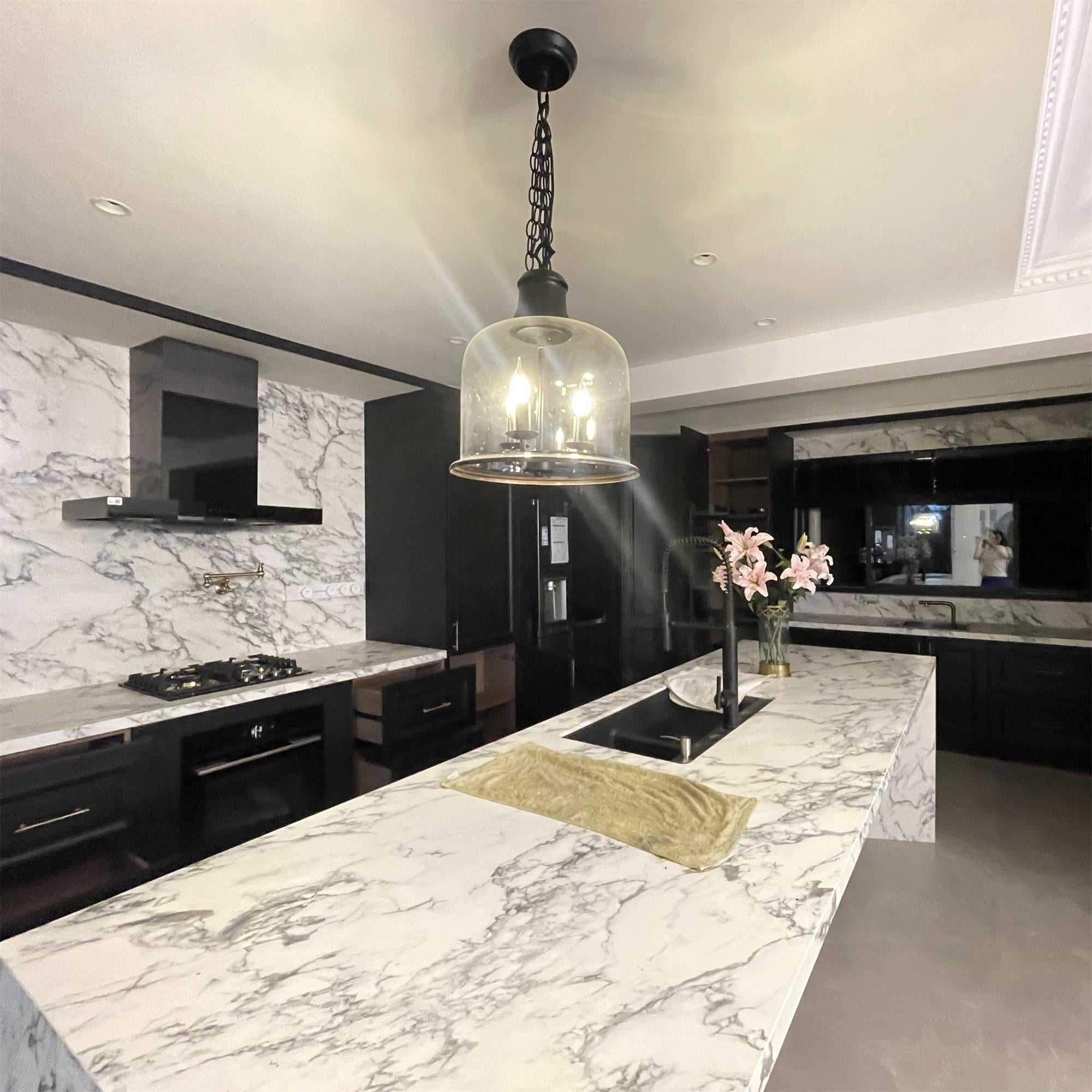 Sysolion Vintage Elegance Glass Pendant Lamp-Neutral Decor
