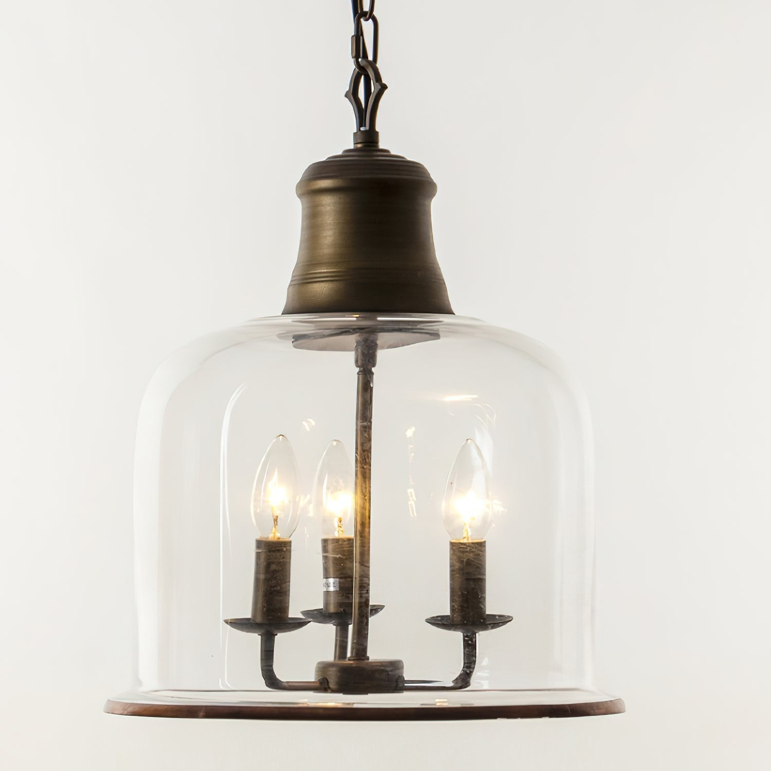 Sysolion Vintage Elegance Glass Pendant Lamp-Neutral Decor