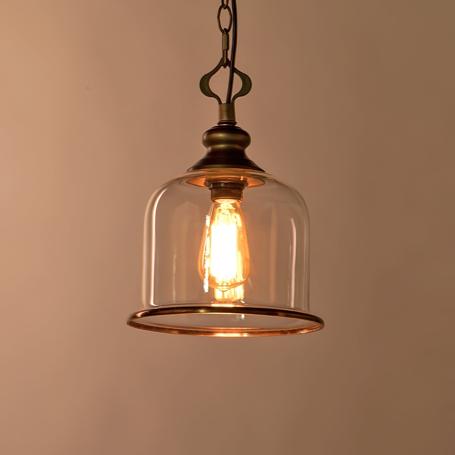 Sysolion Vintage Elegance Glass Pendant Lamp-Neutral Decor