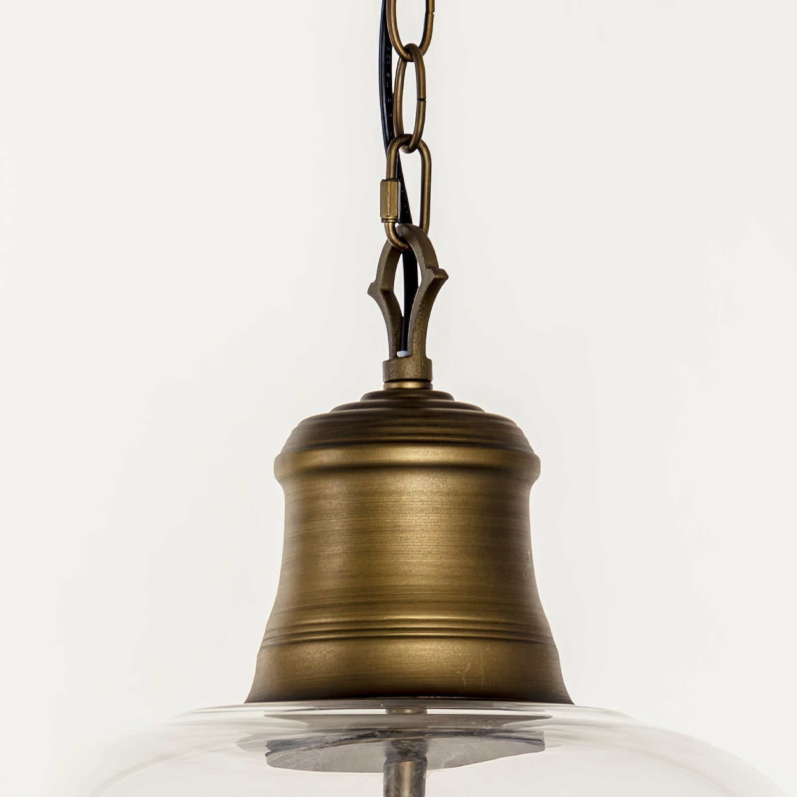 Sysolion Vintage Elegance Glass Pendant Lamp-Neutral Decor