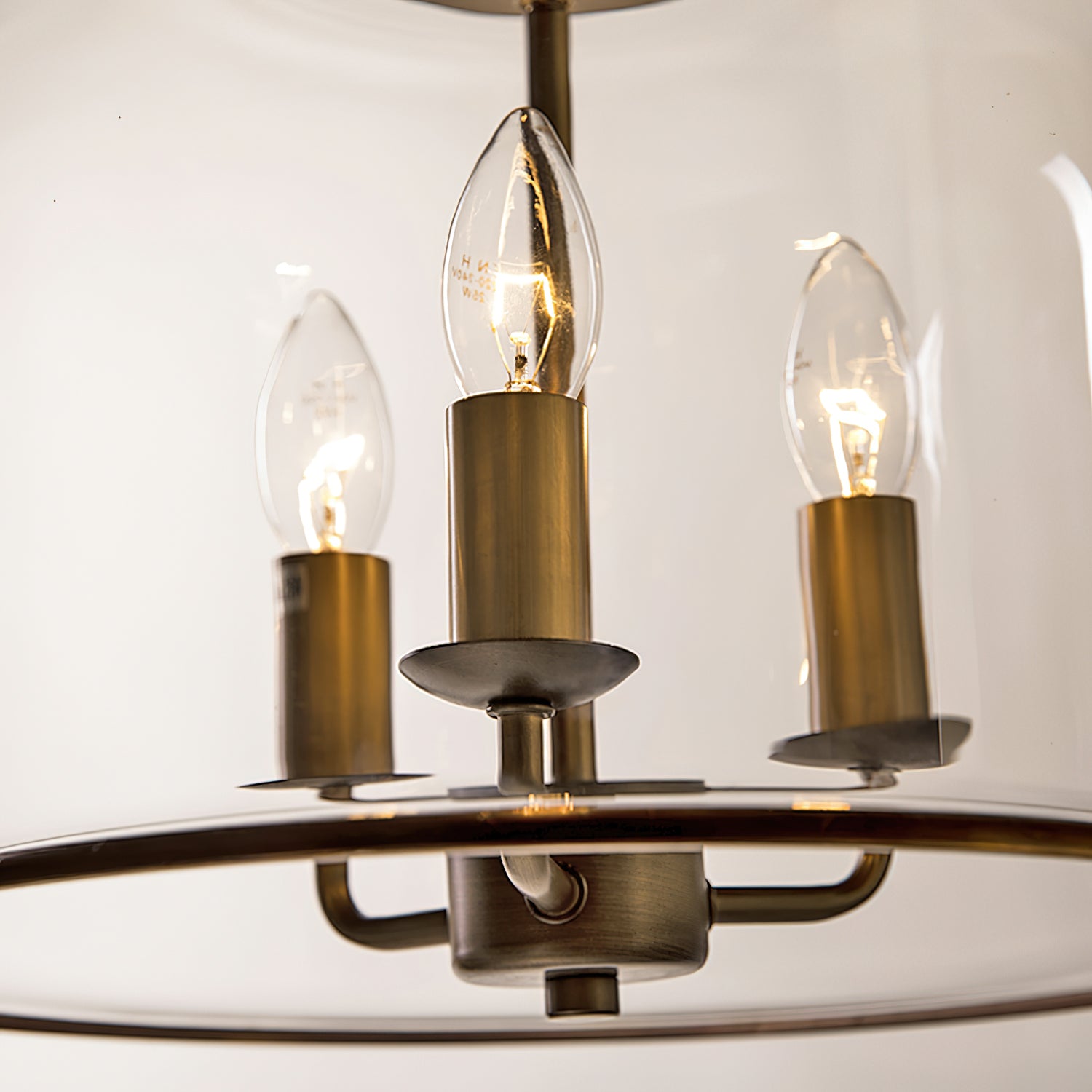 Sysolion Vintage Elegance Glass Pendant Lamp-Neutral Decor