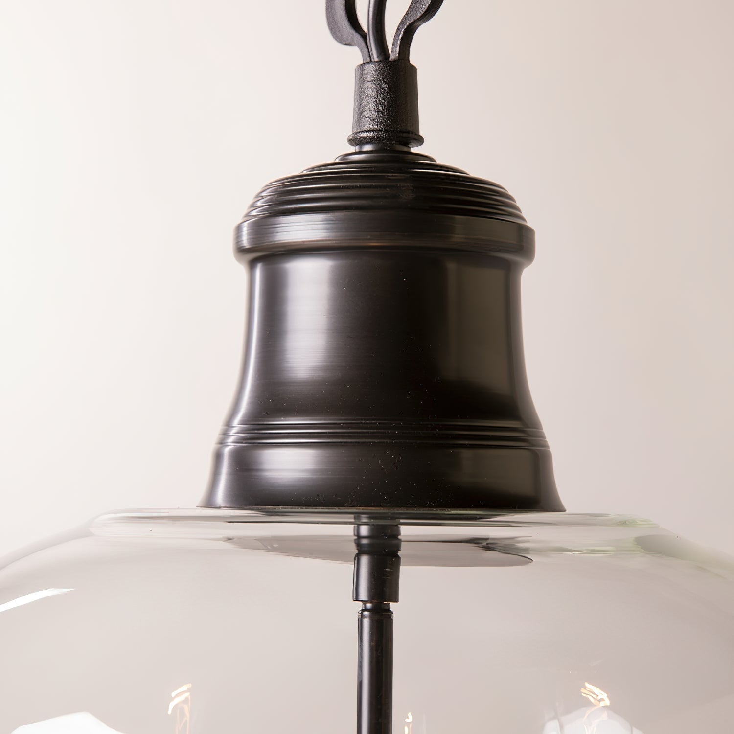 Sysolion Vintage Elegance Glass Pendant Lamp-Neutral Decor