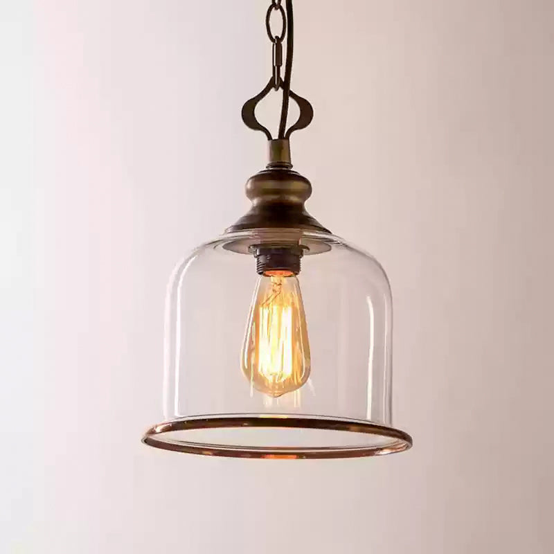 Sysolion Vintage Elegance Glass Pendant Lamp-Neutral Decor