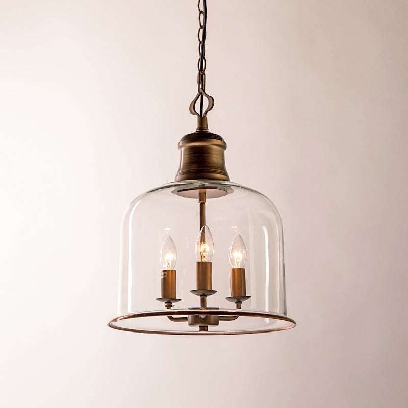 Sysolion Vintage Elegance Glass Pendant Lamp-Neutral Decor