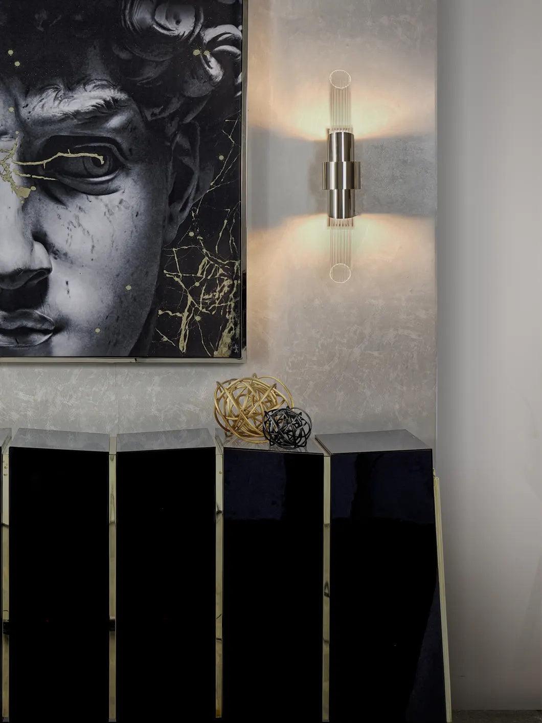 Tevely Wall Lamp Nordic Art Small Crystal Metal-Neutral Decor