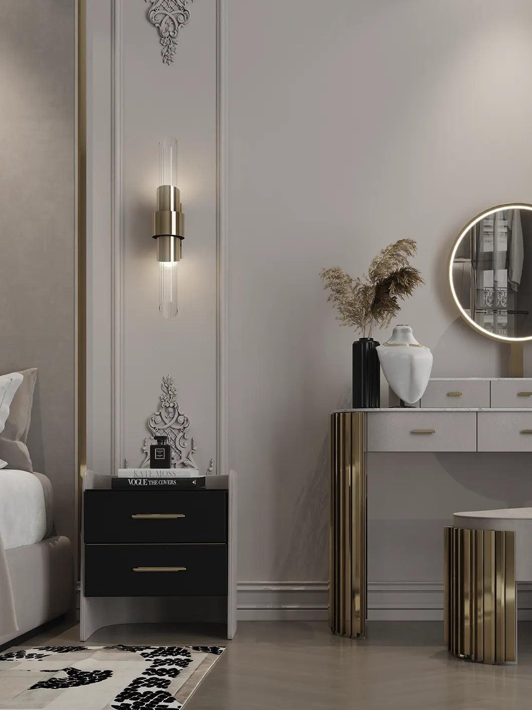 Tevely Wall Lamp Nordic Art Small Crystal Metal-Neutral Decor