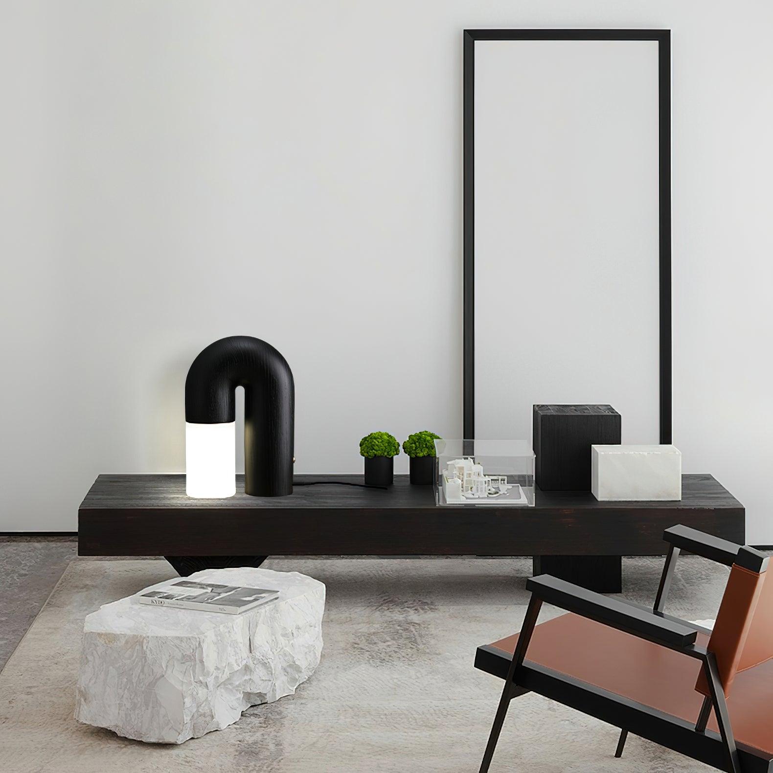 Arch Fashion Wood Table Lamp-Neutral Decor