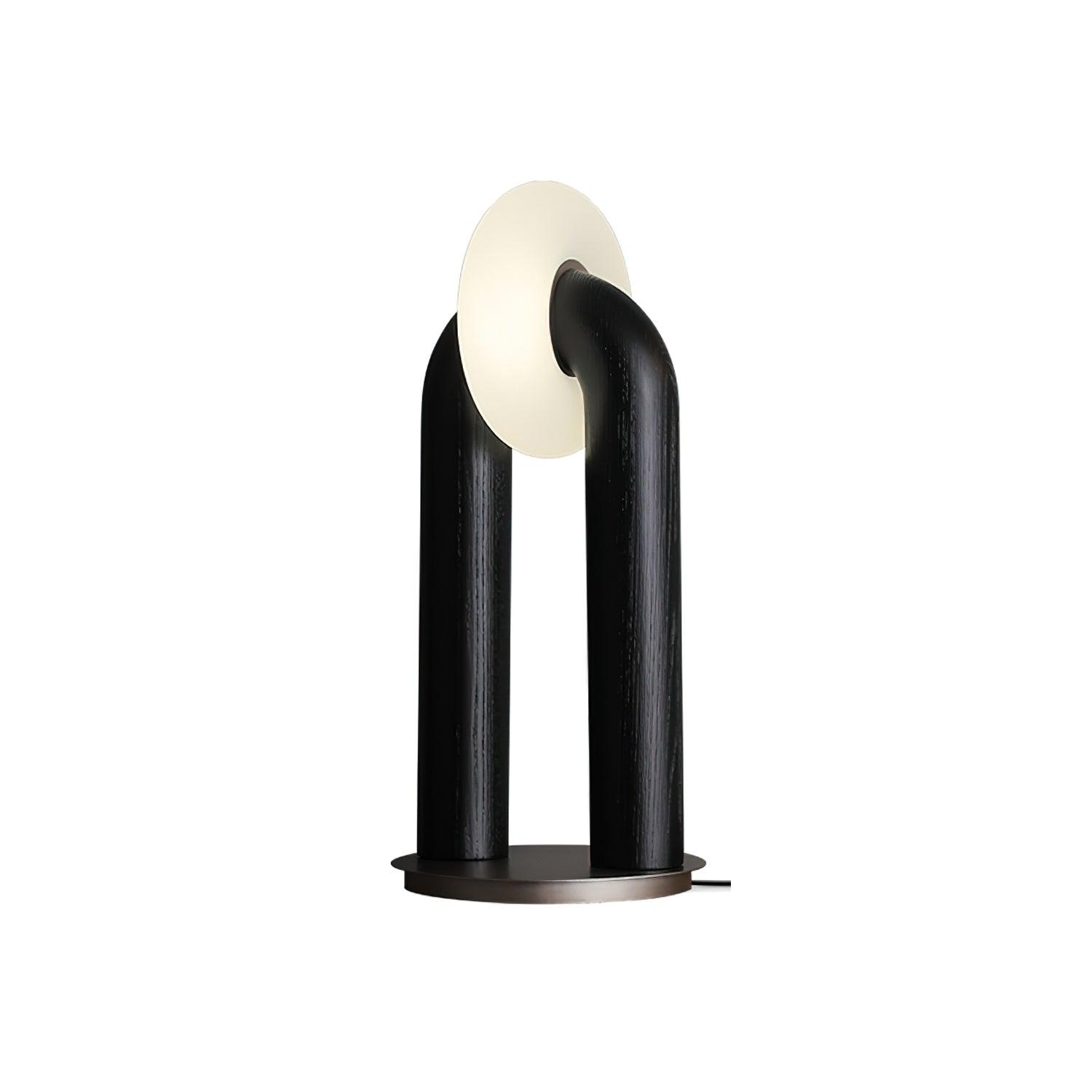 Lumen Vintage Wood Table Lamp-Neutral Decor