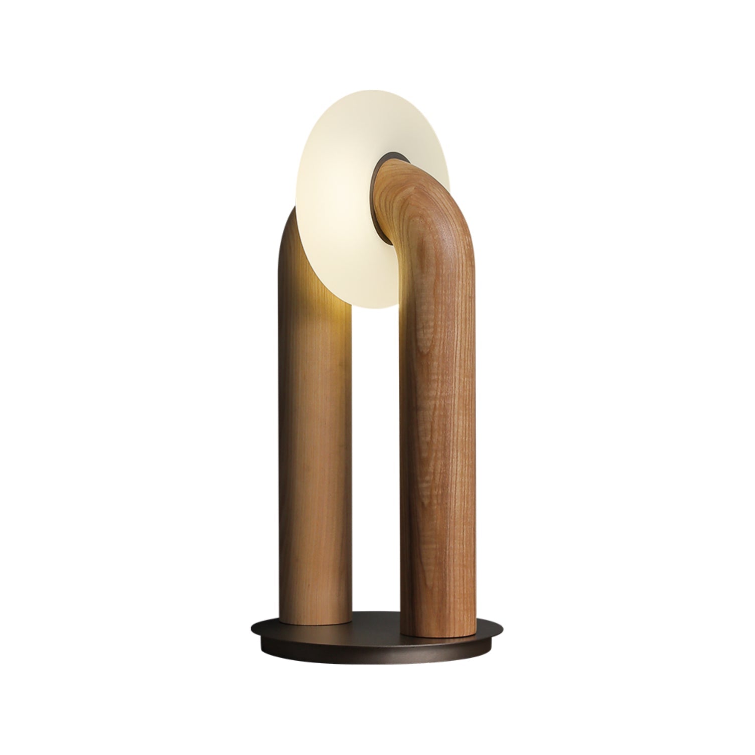 Lumen Vintage Wood Table Lamp-Neutral Decor