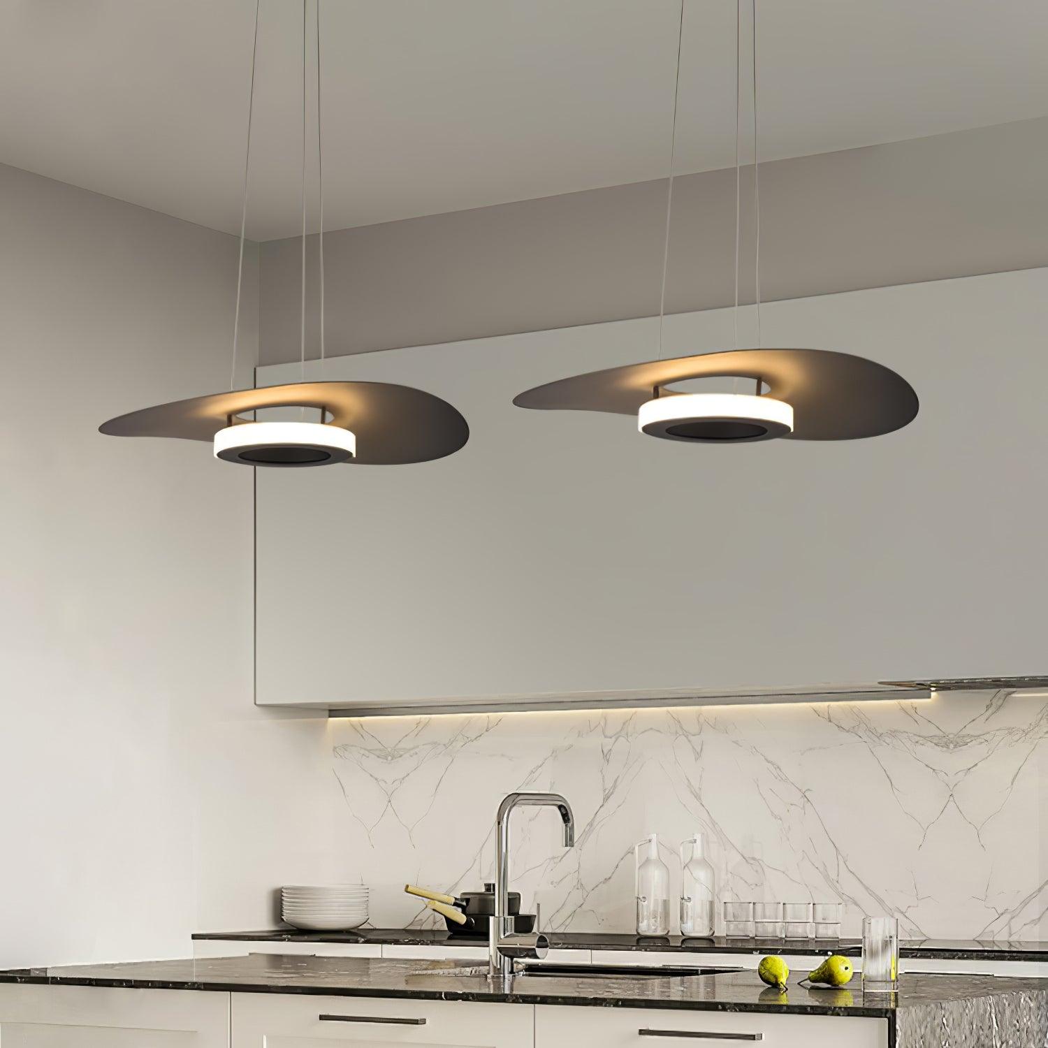 Woka Pendant Lamp Aluminum UFO Ring Minimalist-Neutral Decor