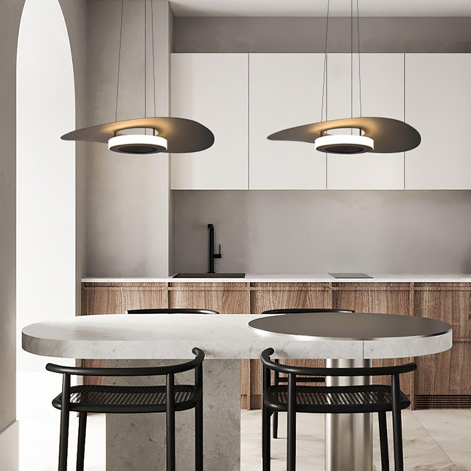 Woka Pendant Lamp Aluminum UFO Ring Minimalist-Neutral Decor