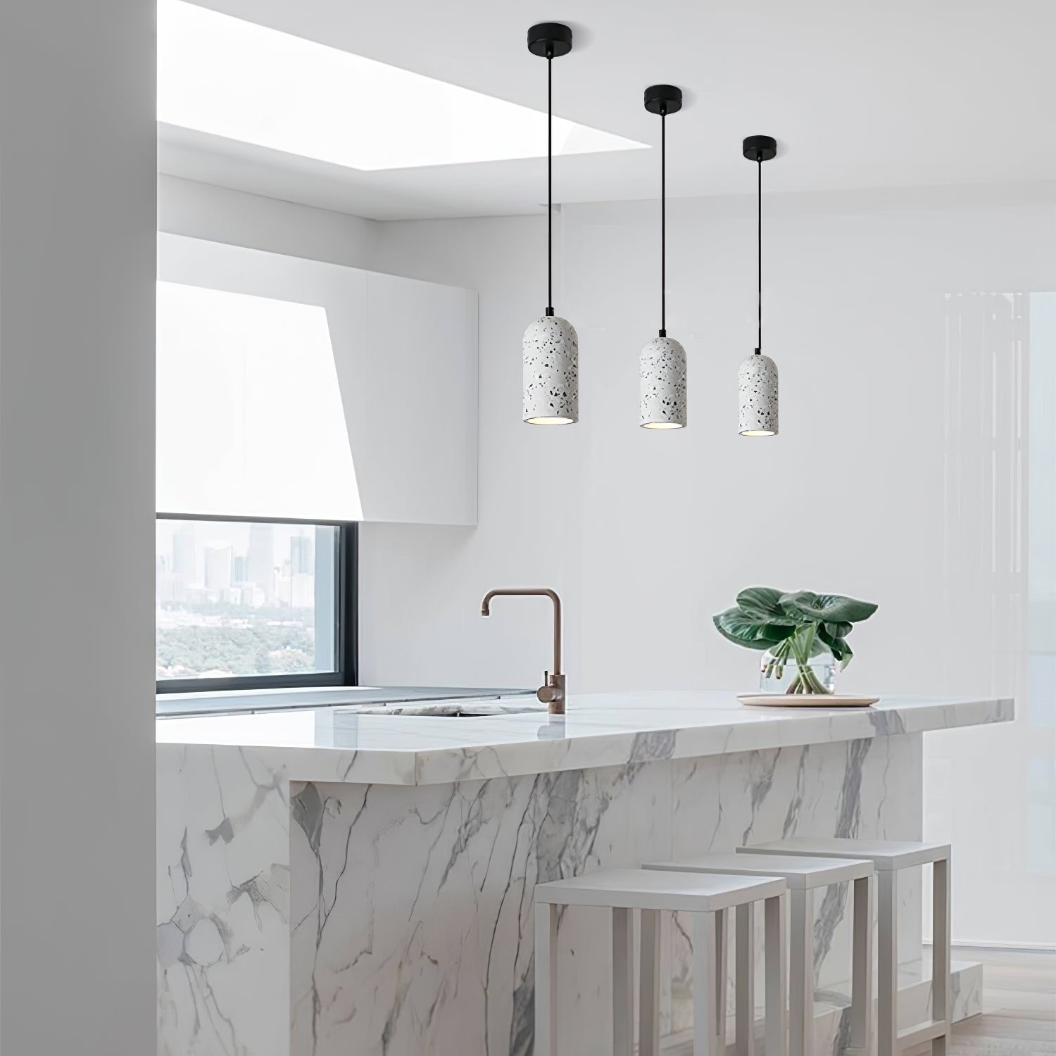 Brol Terrazzo Industrial Pendant Lamp-Neutral Decor