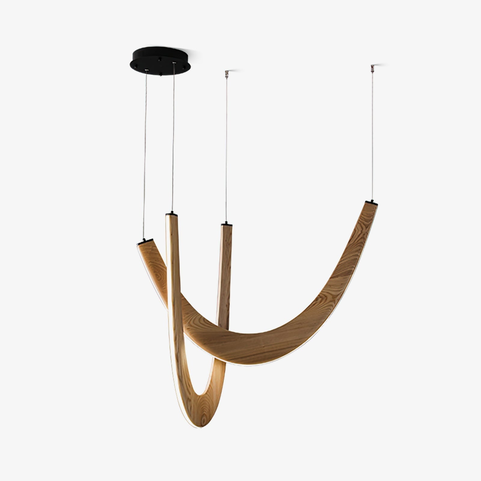 Lumora Wooden Pendant Lamp-Neutral Decor