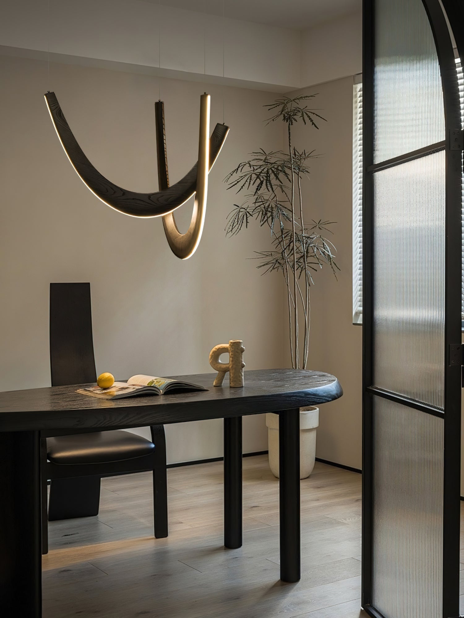 Lumora Wooden Pendant Lamp-Neutral Decor