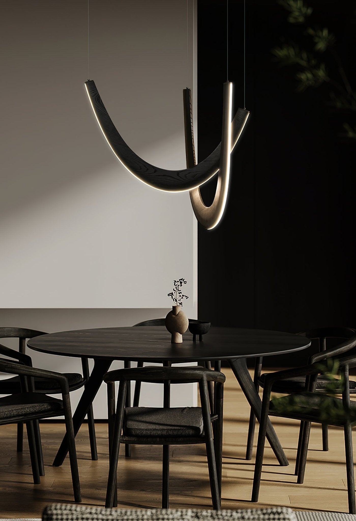 Lumora Wooden Pendant Lamp-Neutral Decor