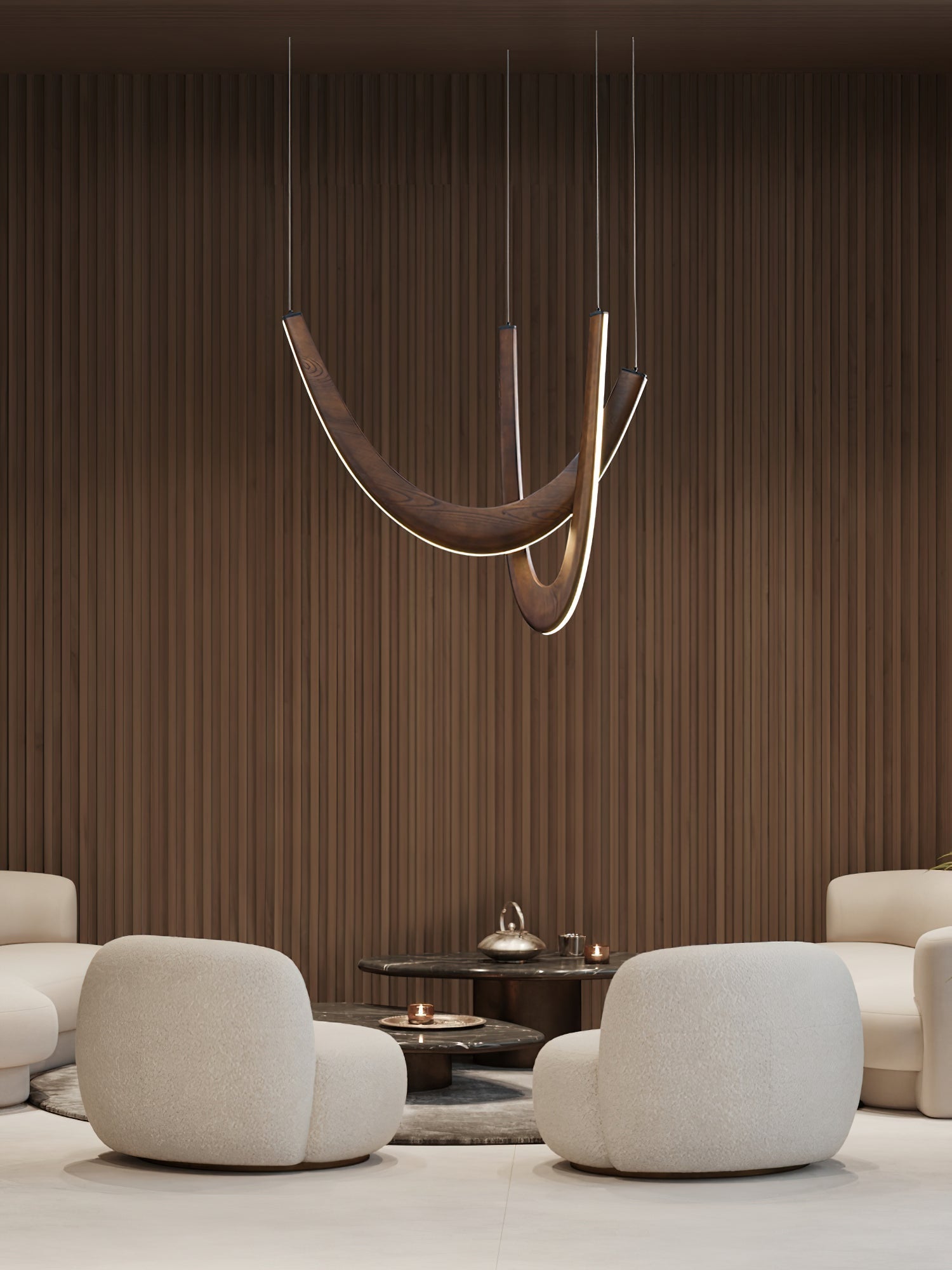 Lumora Wooden Pendant Lamp-Neutral Decor