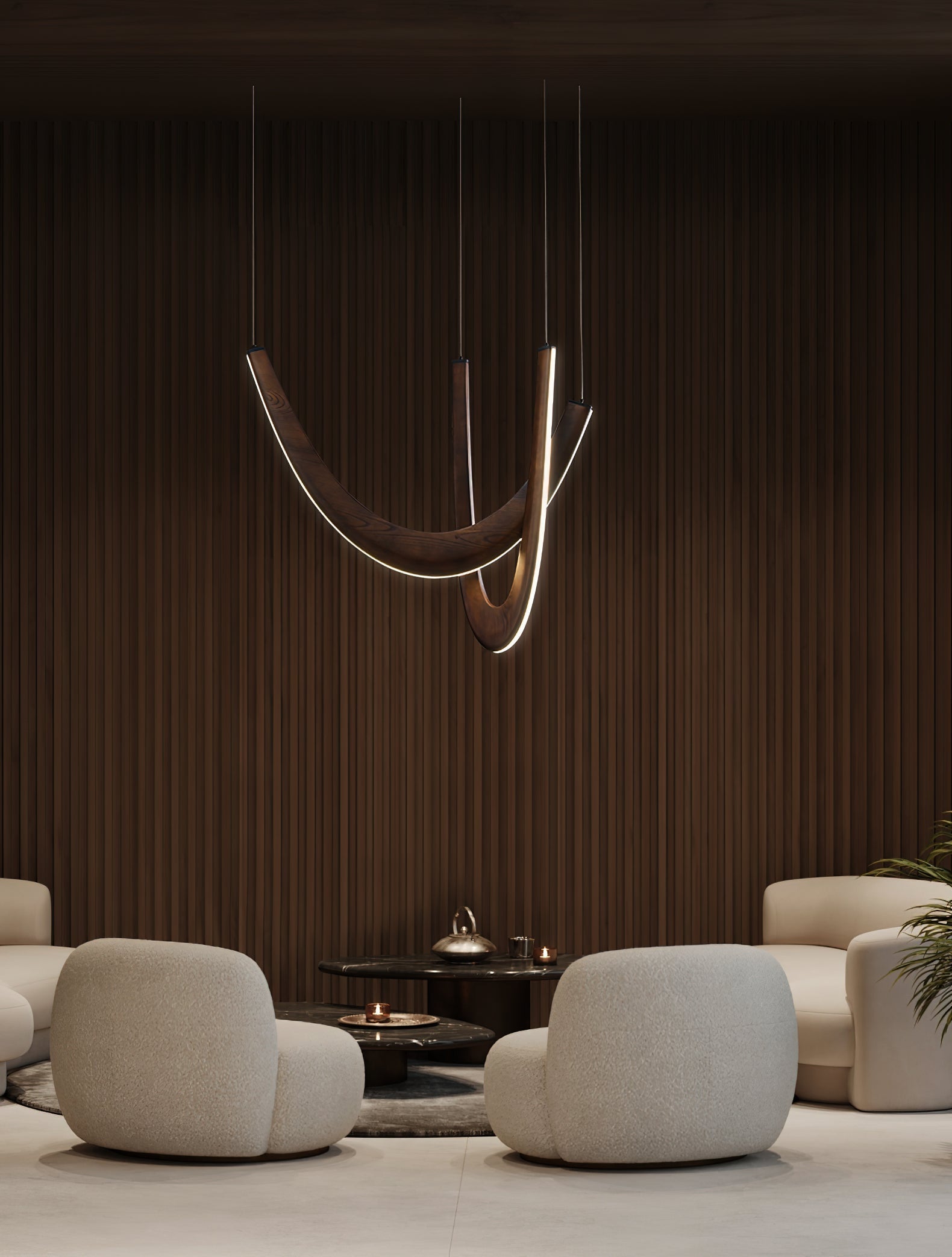 Lumora Wooden Pendant Lamp-Neutral Decor