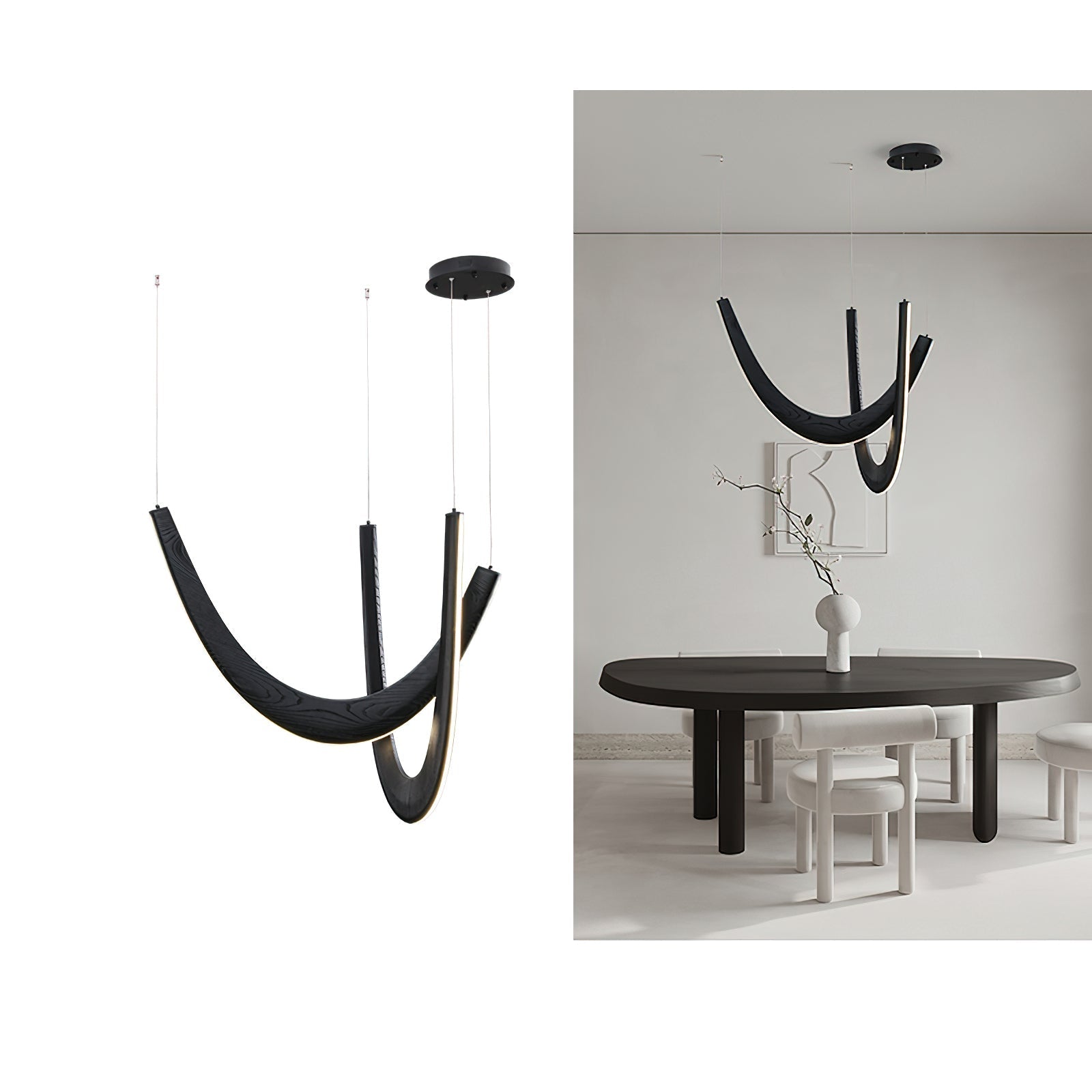 Lumora Wooden Pendant Lamp-Neutral Decor