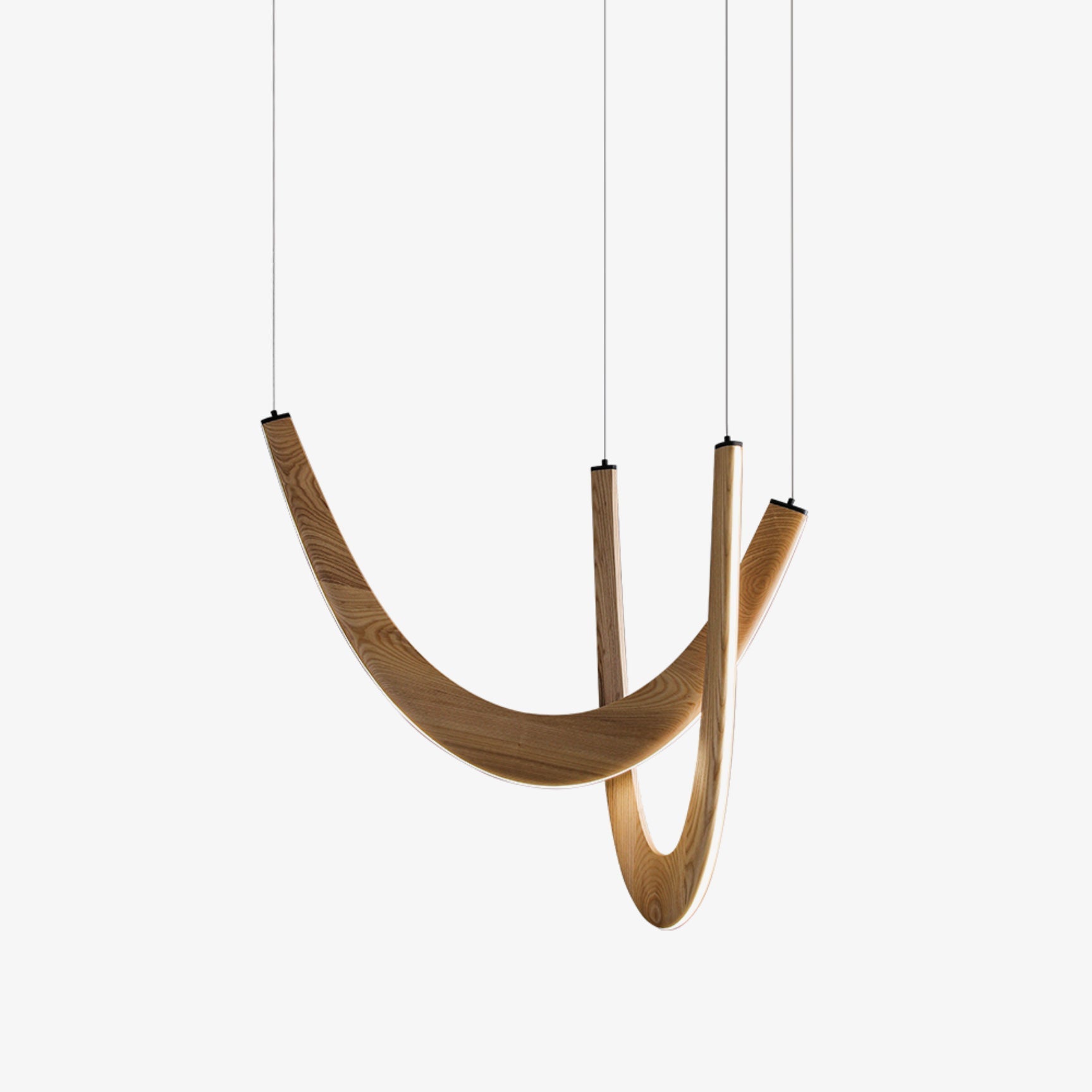 Lumora Wooden Pendant Lamp-Neutral Decor
