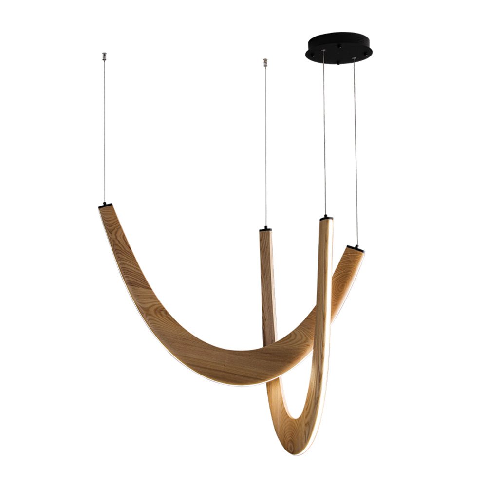 Lumora Wooden Pendant Lamp-Neutral Decor