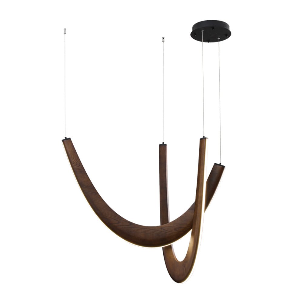 Lumora Wooden Pendant Lamp-Neutral Decor