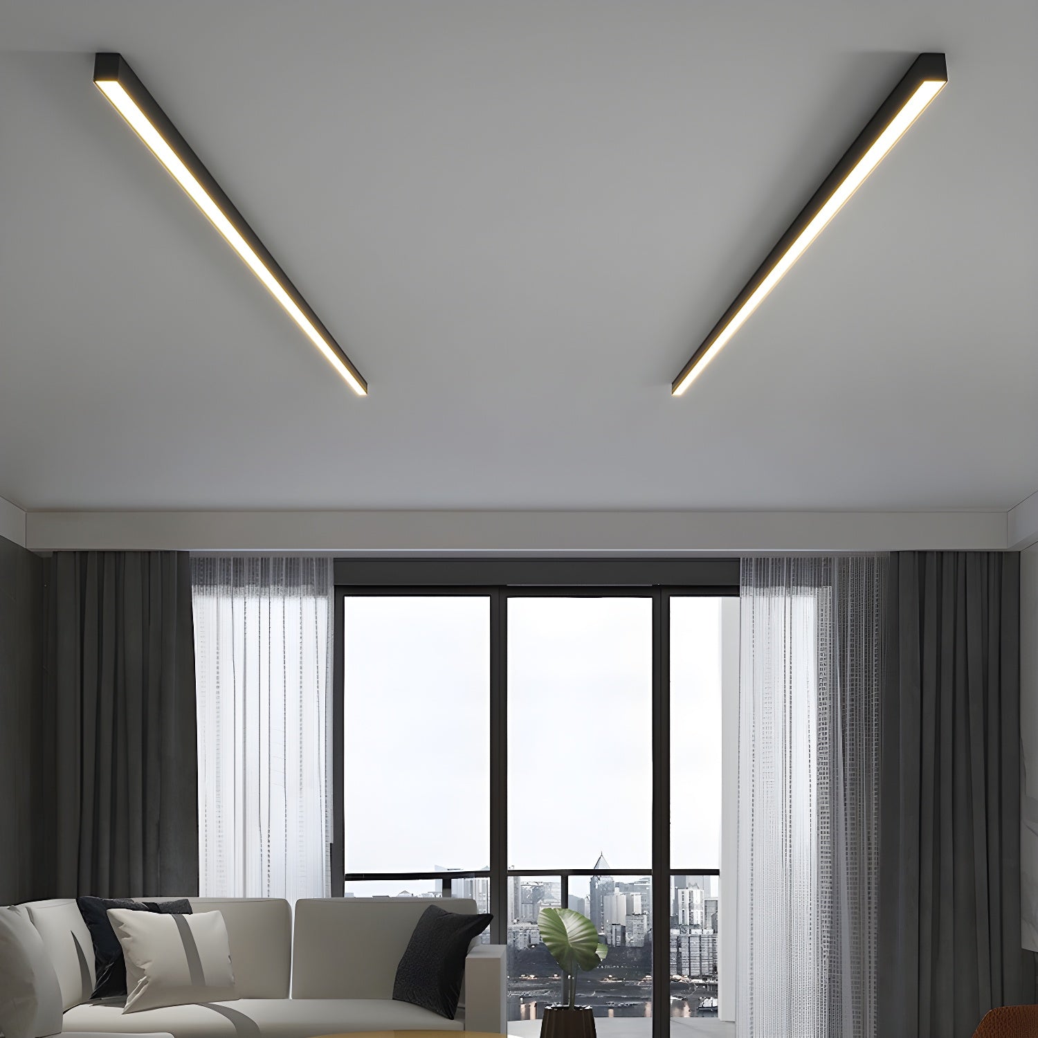 Somino Ceiling Lamp Linear Ultra Slim Minimalist Functional-Neutral Decor