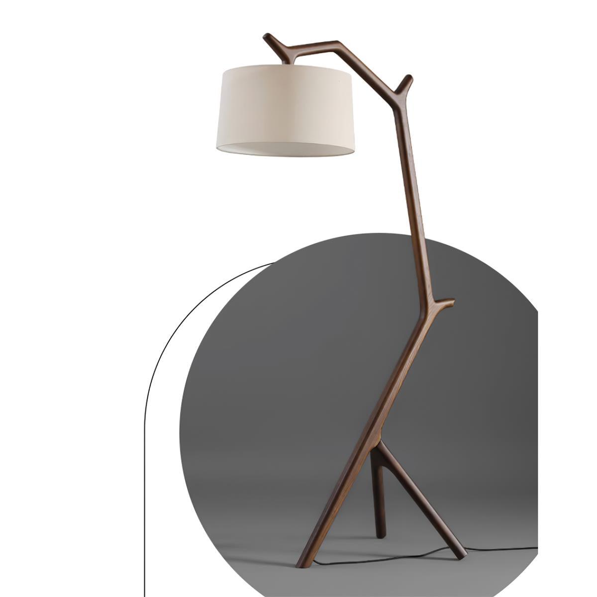 Ulmiril Rustic Wood Floor Lamp-Neutral Decor