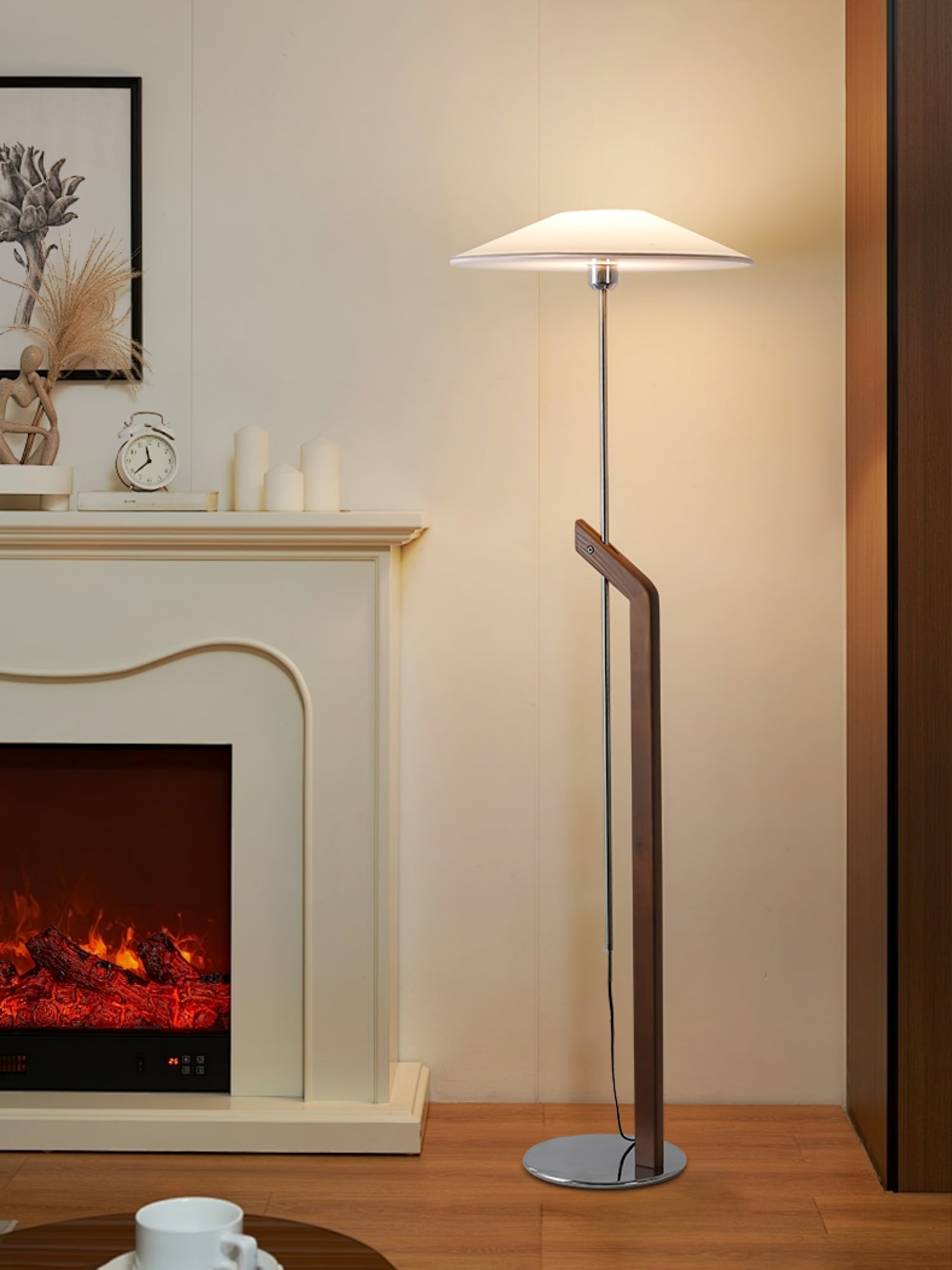 Luma Modern Umbrella Floor Lamp-Neutral Decor