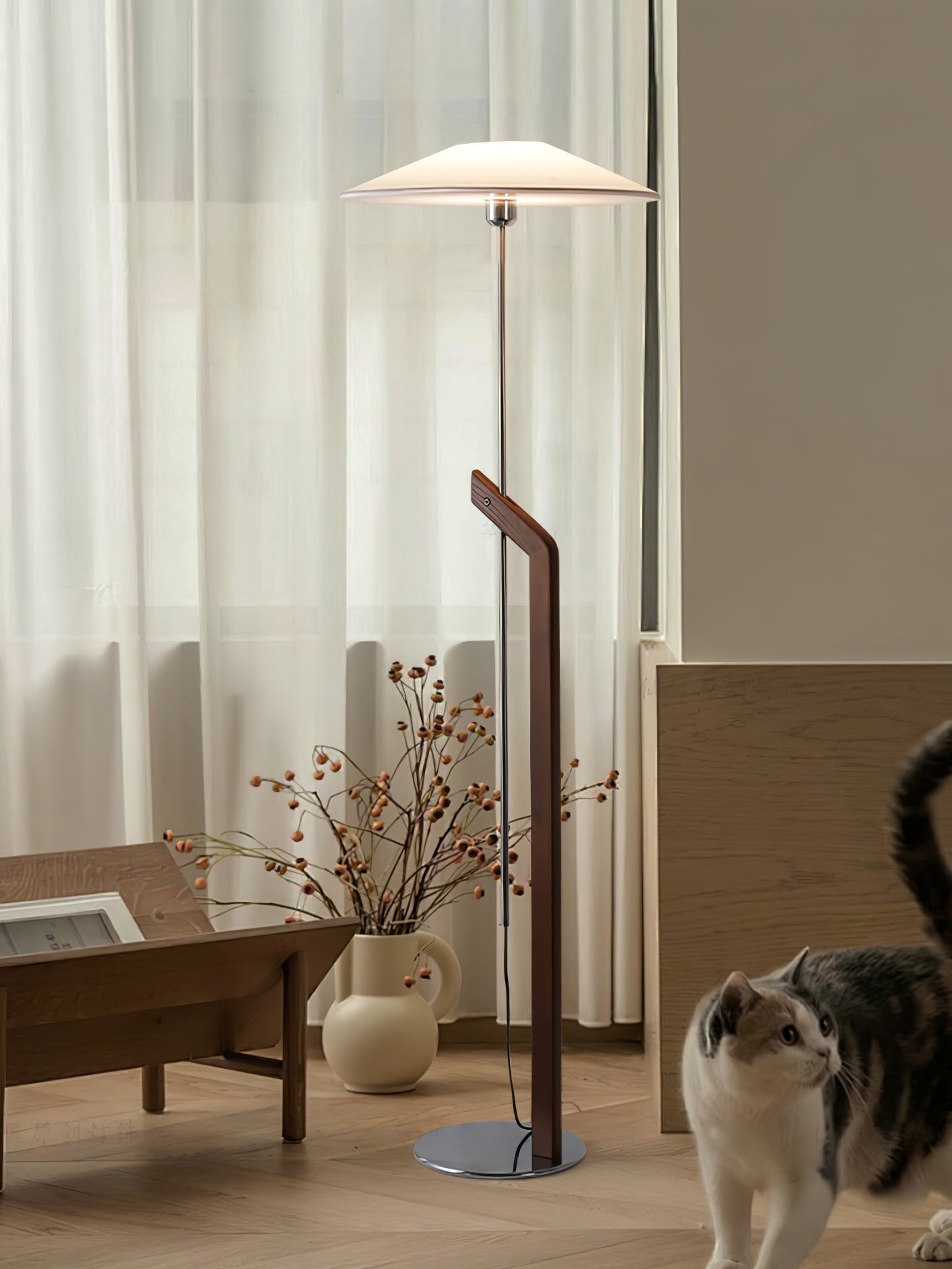 Luma Modern Umbrella Floor Lamp-Neutral Decor