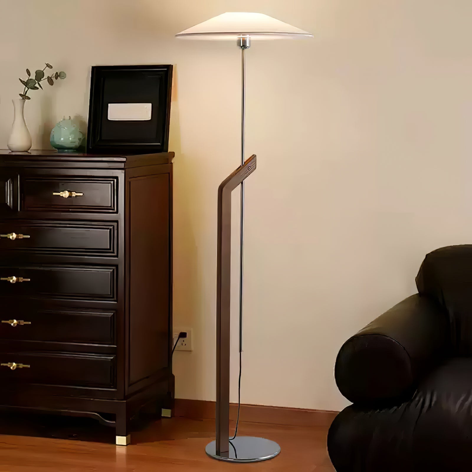Luma Modern Umbrella Floor Lamp-Neutral Decor