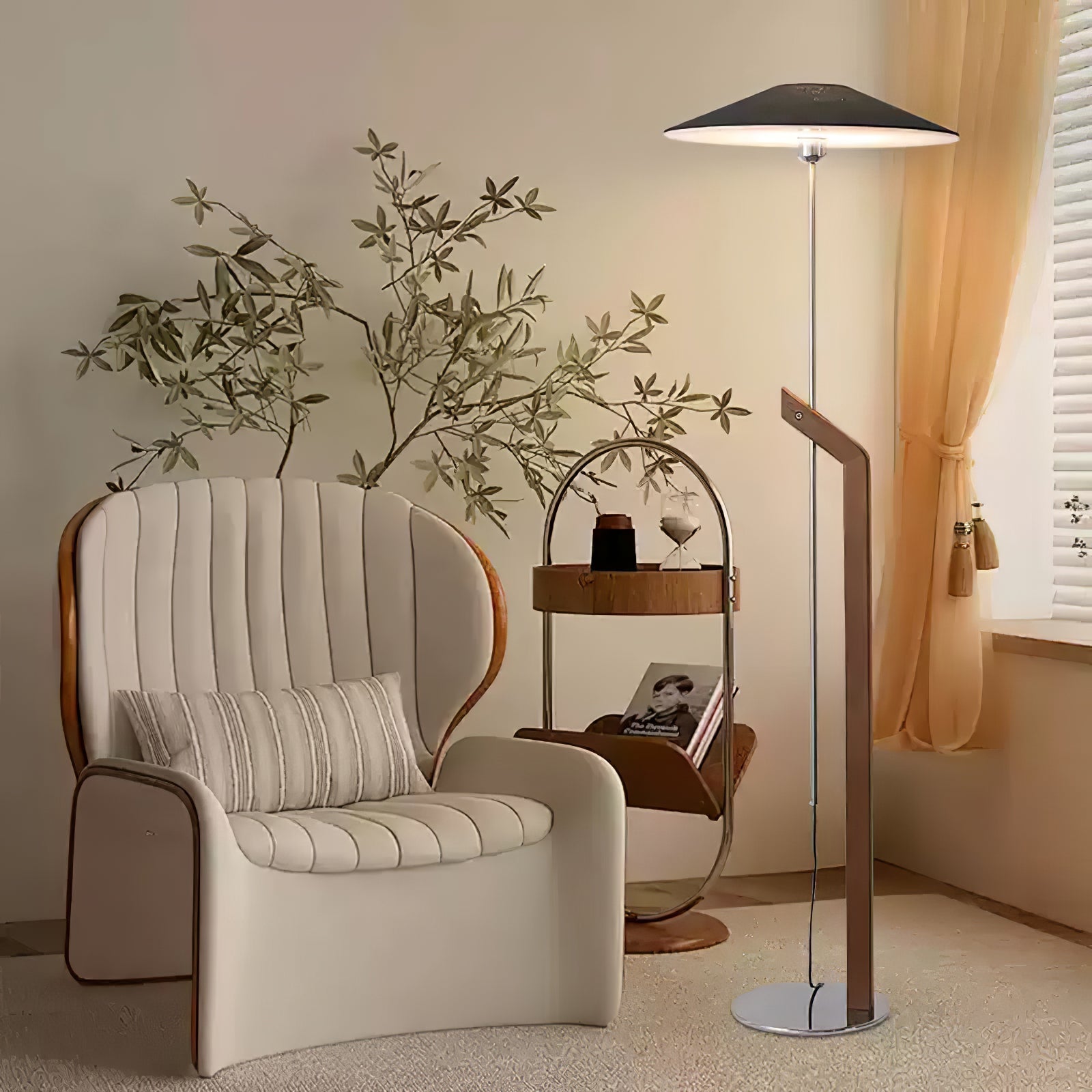 Luma Modern Umbrella Floor Lamp-Neutral Decor