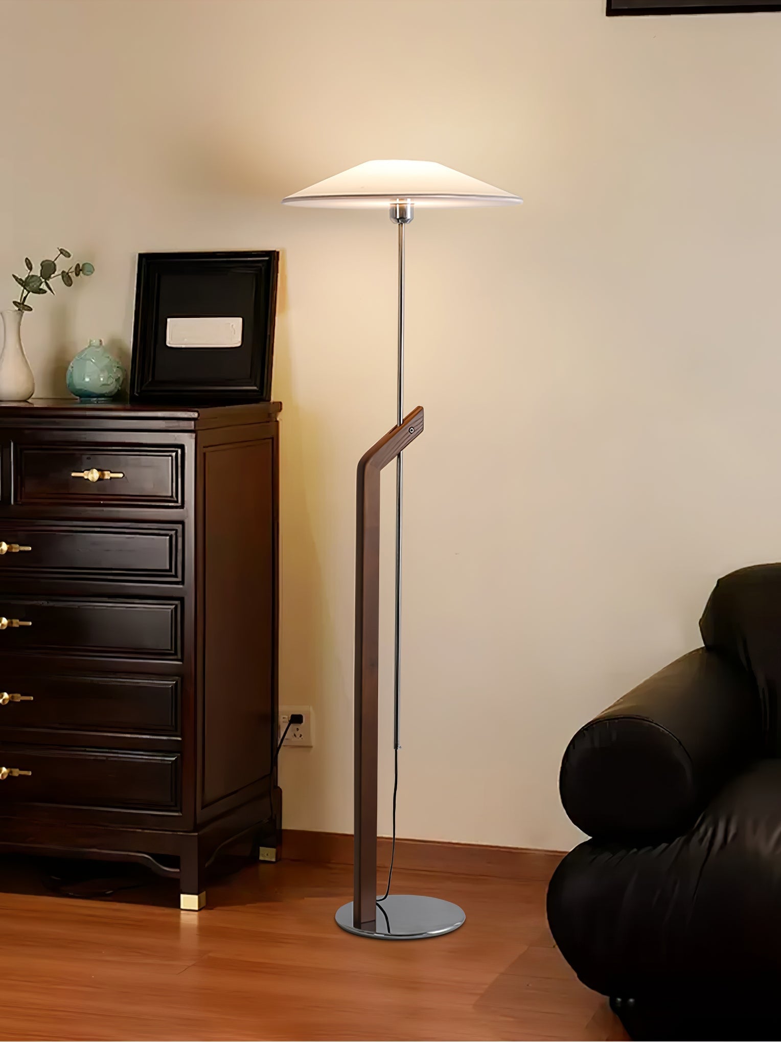 Luma Modern Umbrella Floor Lamp-Neutral Decor