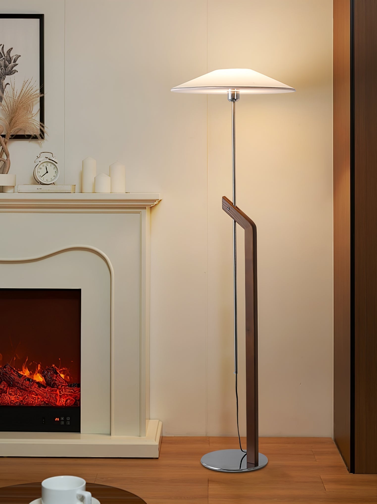 Luma Modern Umbrella Floor Lamp-Neutral Decor