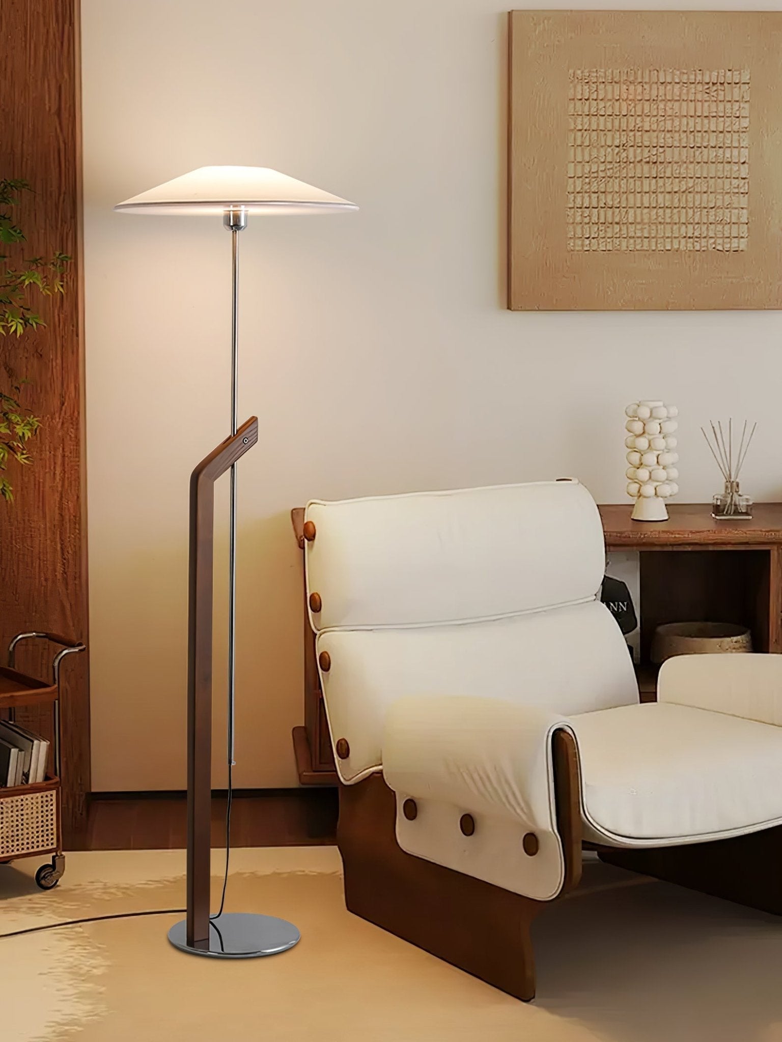 Luma Modern Umbrella Floor Lamp-Neutral Decor