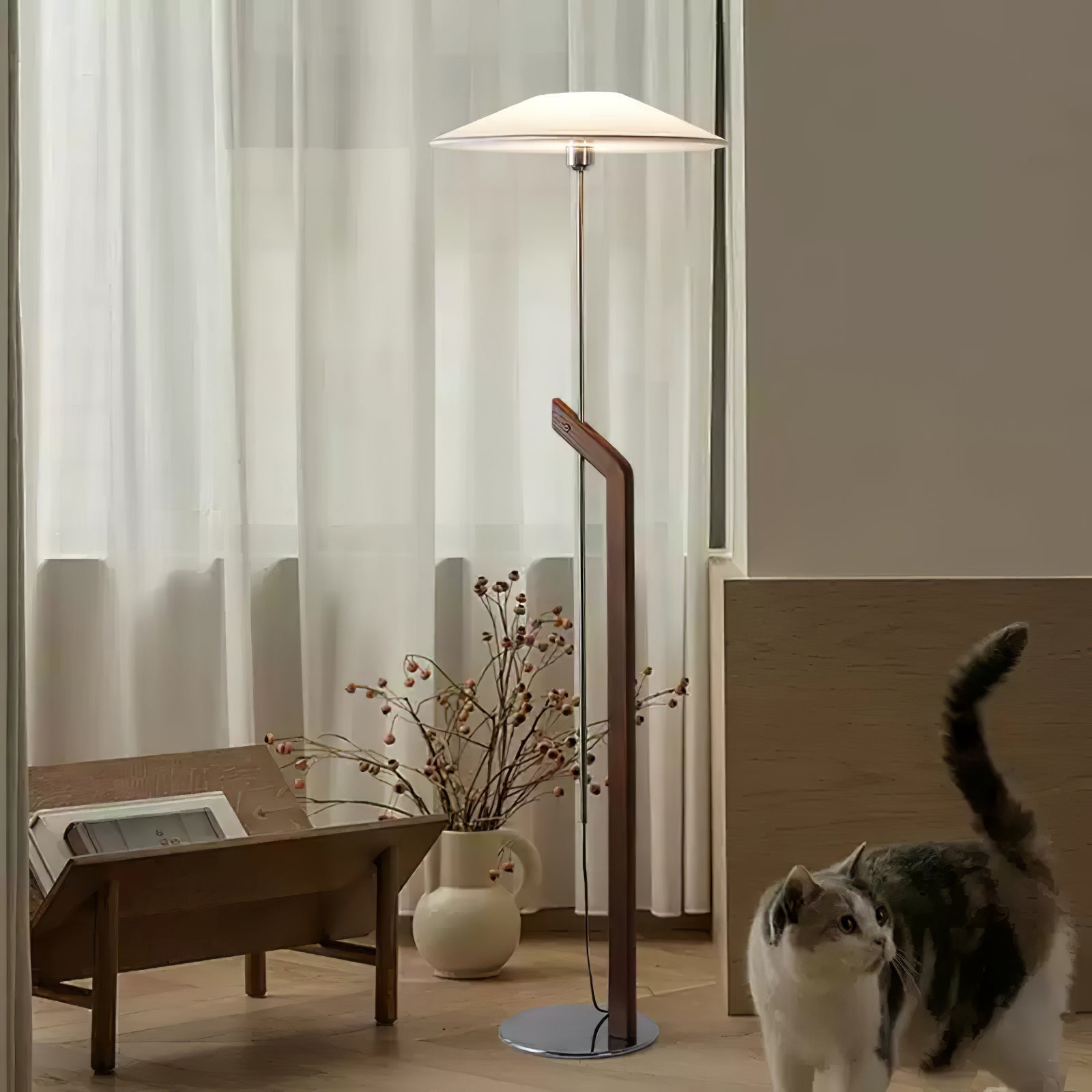 Luma Modern Umbrella Floor Lamp-Neutral Decor